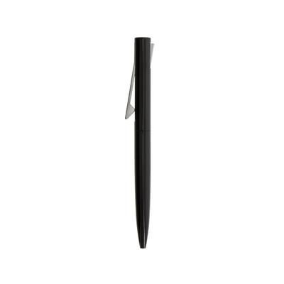 Branded Promotional CLICK BALL PEN GLOSS FINISH in Black & Silver Pen From Concept Incentives.