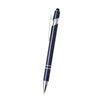 Branded Promotional SATIN STYLUS BALL PEN in Navy Blue-silver Pen From Concept Incentives.