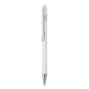 Branded Promotional JUPITER BALL PEN in White & Silver Pen From Concept Incentives.