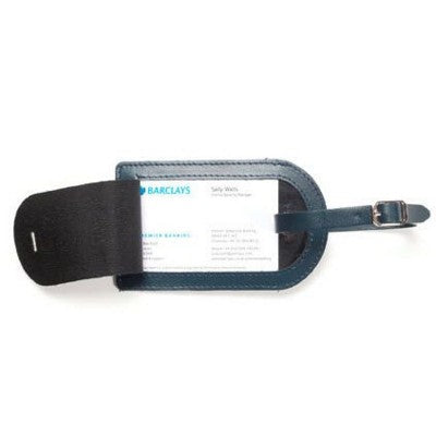 Branded Promotional LUGGAGE TAG in Smooth Windsor Leather Luggage Tag From Concept Incentives.