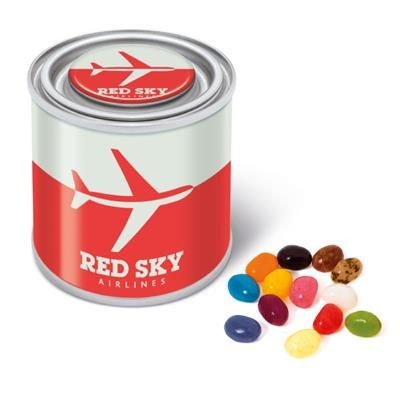 Branded Promotional GOURMET JELLY BEANS in Mini Paint Style Tin Sweets From Concept Incentives.