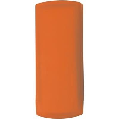 Branded Promotional POCKET PLASTER PACK in Translucent Orange Plaster From Concept Incentives.
