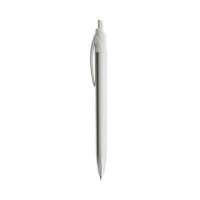 Branded Promotional JAZZ BALL PEN in Silver-white Push Action Pen with in Black Pen From Concept Incentives.