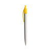 Branded Promotional JAZZ BALL PEN in Silver-yellow Push Action Pen with in Black Pen From Concept Incentives.