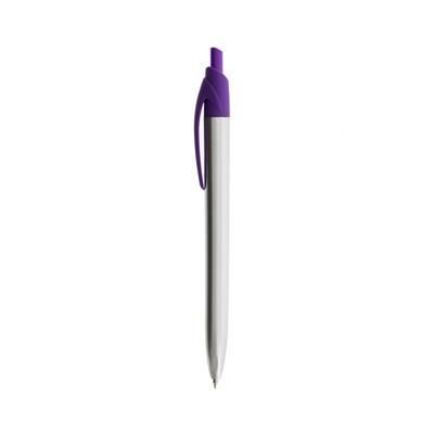 Branded Promotional JAZZ BALL PEN in Silver-purple Pen From Concept Incentives.