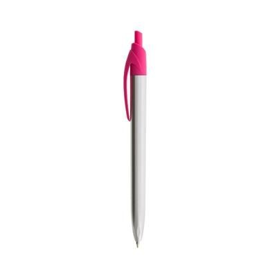 Branded Promotional JAZZ BALL PEN in Silver-hot in Pink Pen From Concept Incentives.