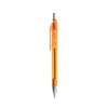 Branded Promotional FROSTY COLOUR BALL PEN in Orange-silver Pen From Concept Incentives.