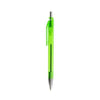 Branded Promotional FROSTY COLOUR BALL PEN in Lime Green-silver Pen From Concept Incentives.