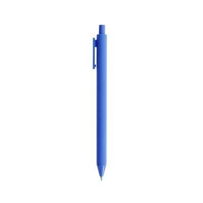 Branded Promotional SOFT TOUCH BALL PEN in Blue Pen From Concept Incentives.