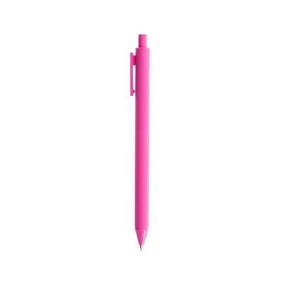 Branded Promotional SOFT TOUCH BALL PEN in Pink Pen From Concept Incentives.