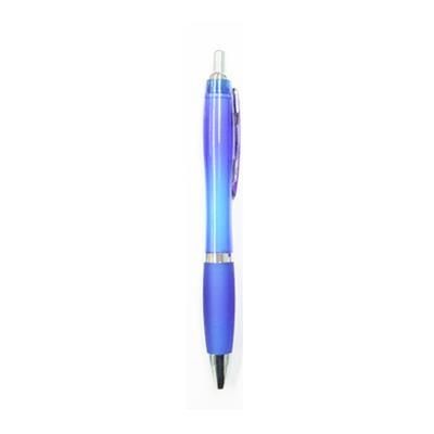 Branded Promotional CURVY COLOUR BALL PEN in Blue Pen From Concept Incentives.