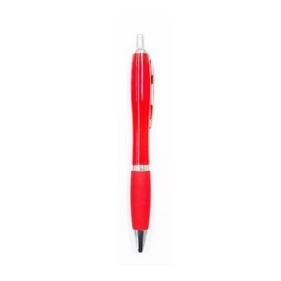 Branded Promotional CURVY COLOUR BALL PEN in Red Pen From Concept Incentives.