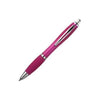 Branded Promotional CURVY COLOUR BALL PEN in Pink Pen From Concept Incentives.