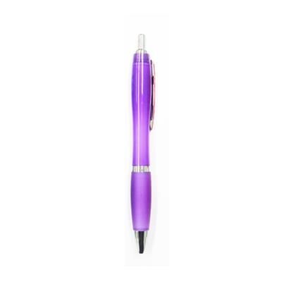 Branded Promotional CURVY COLOUR BALL PEN in Purple Pen From Concept Incentives.