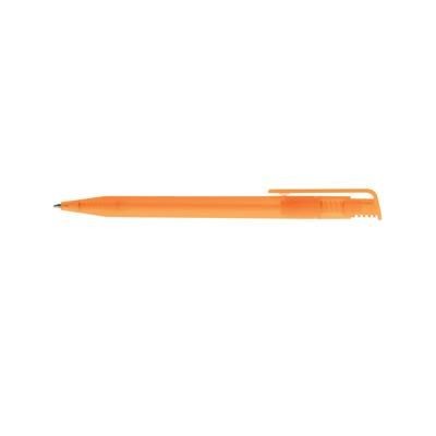 Branded Promotional CALICO BALL PEN in Frosted in Orange Pen From Concept Incentives.