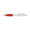 Branded Promotional CURVY BALL PEN in White & Red Pen From Concept Incentives.