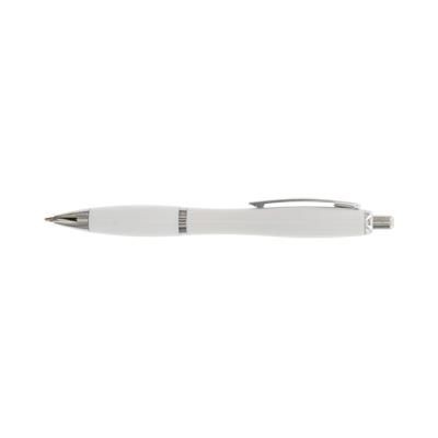 Branded Promotional CURVY BALL PEN in White Pen From Concept Incentives.