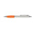 Branded Promotional CURVY BALL PEN in White & Orange Pen From Concept Incentives.