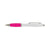 Branded Promotional CURVY BALL PEN in White & Pink Pen From Concept Incentives.