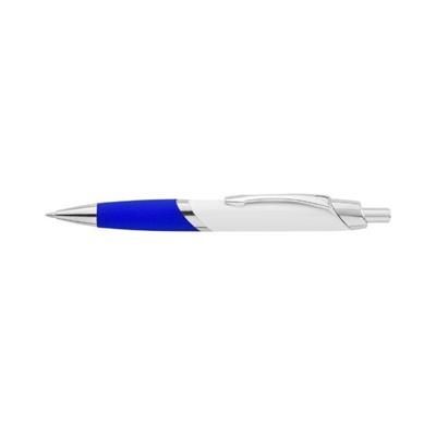 Branded Promotional OVALE BALL PEN in White & Blue Pen From Concept Incentives.