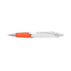 Branded Promotional OVALE BALL PEN in White & Orange Pen From Concept Incentives.