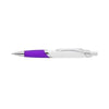 Branded Promotional OVALE BALL PEN in White & Purple Pen From Concept Incentives.