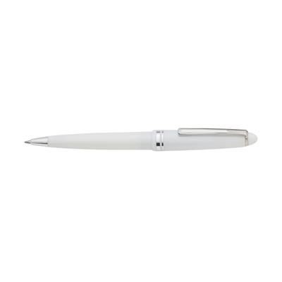 Branded Promotional ALPINE PEN in White-silver Pen From Concept Incentives.