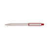 Branded Promotional BORDER MESSAGE PEN in White & Red Pen From Concept Incentives.