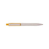 Branded Promotional BORDER MESSAGE PEN in White & Yellow Pen From Concept Incentives.