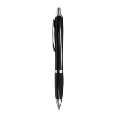 Branded Promotional CURVY SPECKLE ECO BALL PEN in Black Pen From Concept Incentives.