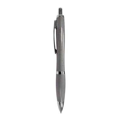 Branded Promotional CURVY SPECKLE ECO BALL PEN in Grey Pen From Concept Incentives.