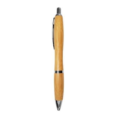 Branded Promotional CURVY BAMBOO BALL PEN Pen From Concept Incentives.