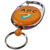 Branded Promotional GERLOS ROLLER CLIP KEYRING CHAIN in Orange Keyring From Concept Incentives.