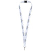 Branded Promotional LAGO LANYARD with Break-away Closure in White Solid Lanyard From Concept Incentives.