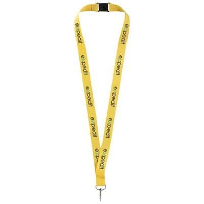 Branded Promotional LAGO LANYARD with Break-away Closure in Yellow Lanyard From Concept Incentives.