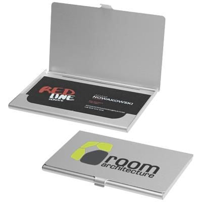 Branded Promotional SHANGHAI BUSINESS CARD HOLDER in Silver Business Card Holder From Concept Incentives.