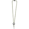 Branded Promotional HAGEN DUAL-TONE LANYARD with Adjustable Round Disc in Lime-black Solid Lanyard From Concept Incentives.