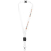 Branded Promotional GATTO LANYARD with Break-away Closure in White Solid Lanyard From Concept Incentives.