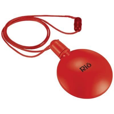 Branded Promotional BLUBBER ROUND BUBBLE DISPENSER in Red Bubble Blower From Concept Incentives.