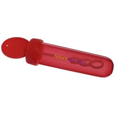 Branded Promotional BUBBLY BUBBLE DISPENSER TUBE in Red Bubble Blower From Concept Incentives.