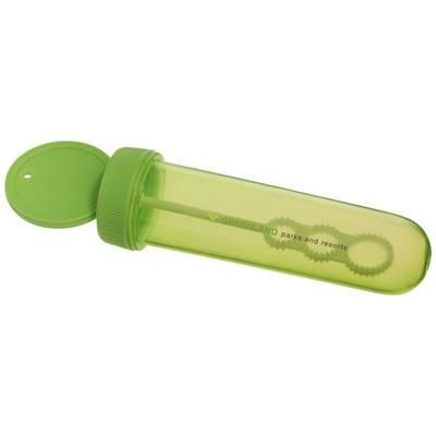Branded Promotional BUBBLY BUBBLE DISPENSER TUBE in Lime Bubble Blower From Concept Incentives.