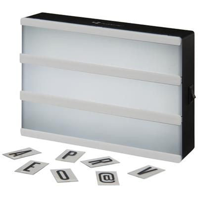 Branded Promotional CINEMA A5 DECORATIVE LIGHT BOX in White Solid Lamp From Concept Incentives.