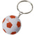 Branded Promotional STRIKER FOOTBALL KEYRING CHAIN in White Solid-orange Keyring From Concept Incentives.