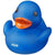 Branded Promotional AFFIE FLOATING RUBBER DUCK in Blue Duck Plastic From Concept Incentives.