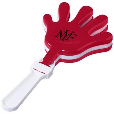 Branded Promotional HIGH-FIVE HAND CLAPPER in Red Noise Maker From Concept Incentives.
