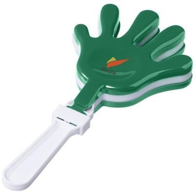 Branded Promotional HIGH-FIVE HAND CLAPPER in Green Noise Maker From Concept Incentives.