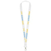 Branded Promotional IMPEY LANYARD with Convenient Hook in White Solid Lanyard From Concept Incentives.