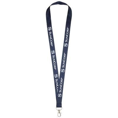 Branded Promotional IMPEY LANYARD with Convenient Hook in Navy Lanyard From Concept Incentives.