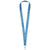 Branded Promotional IMPEY LANYARD with Convenient Hook in Process Blue Lanyard From Concept Incentives.