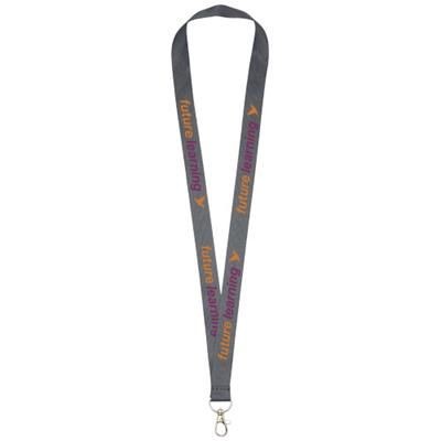 Branded Promotional IMPEY LANYARD with Convenient Hook in Grey Lanyard From Concept Incentives.